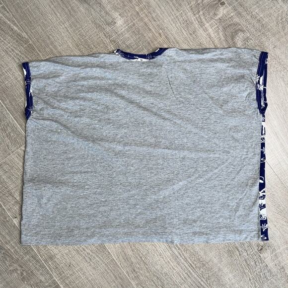 RARE COMME des GARÇONS Blue Hawaiian Hula Print Wide Fit T-Shirt Women’s - Picture 8 of 8